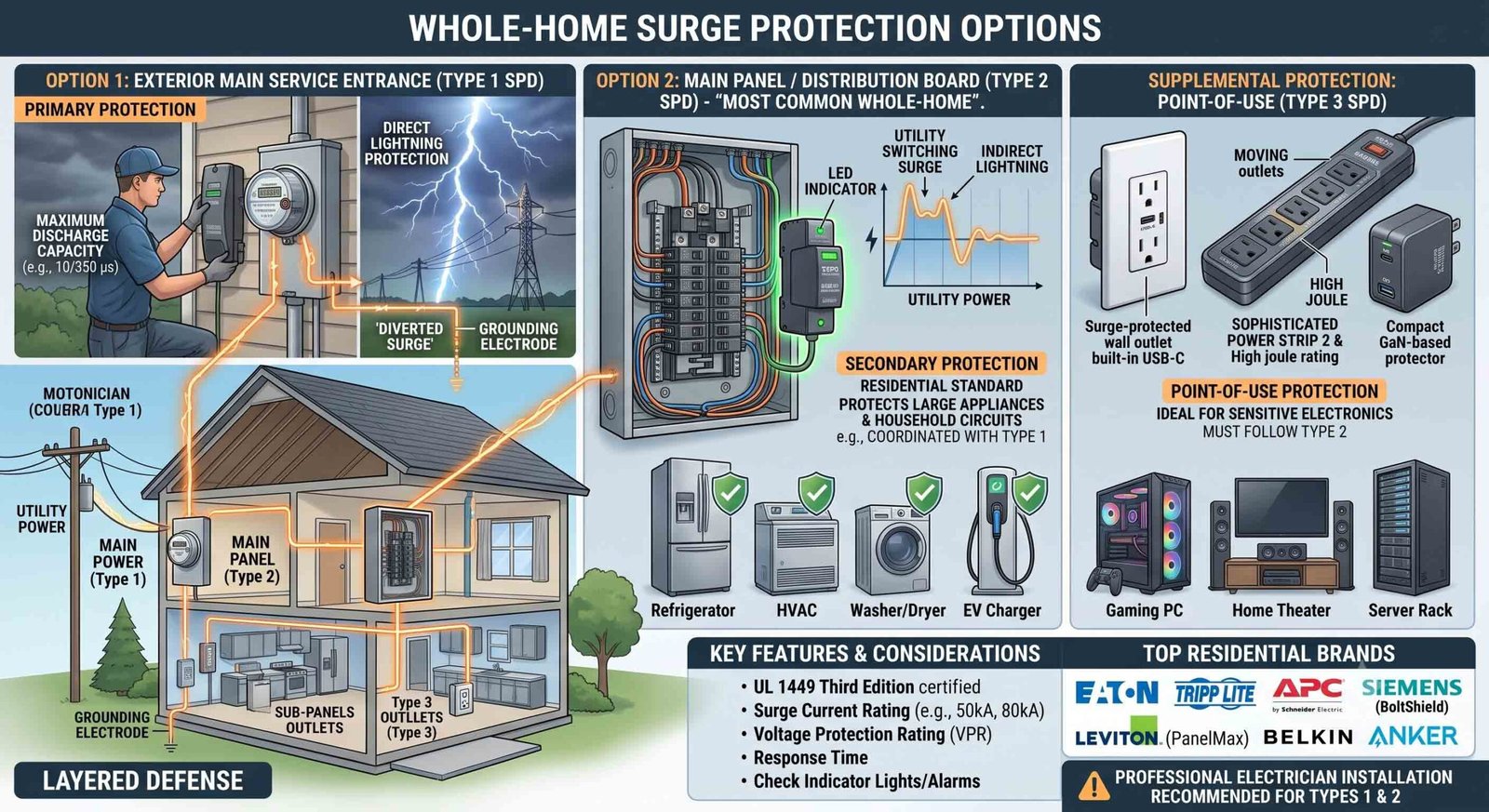 Whole Home Surge Protection Options in Sarasota, Florida